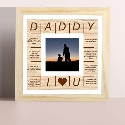 Daddy Love Personalized Wooden Photo Frame