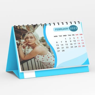 Personalized New Year Calendar in Turquoise