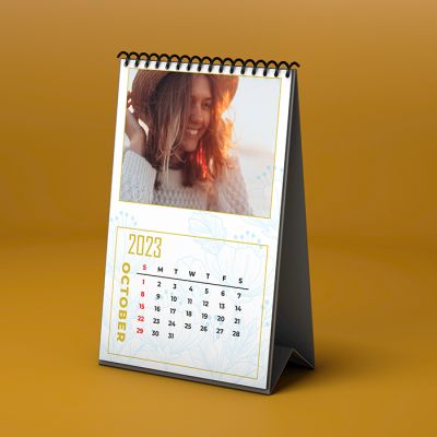 Personalized New Year Calendar in Yellow