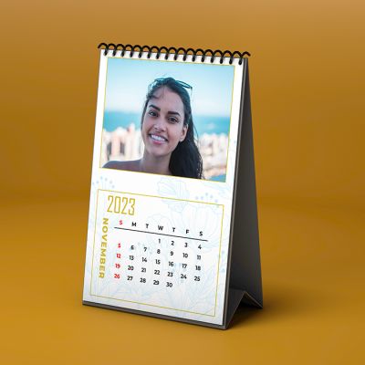 Personalized New Year Calendar in Yellow