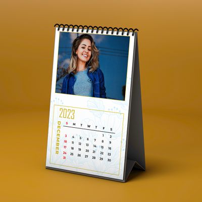 Personalized New Year Calendar in Yellow