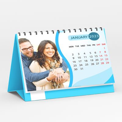 Personalized New Year Calendar in Turquoise
