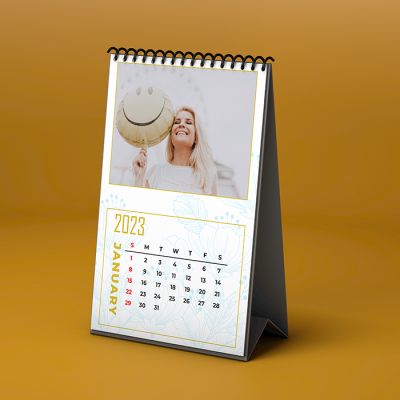 Personalized New Year Calendar in Yellow