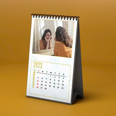 Personalized New Year Calendar in Yellow