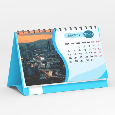 Personalized New Year Calendar in Turquoise