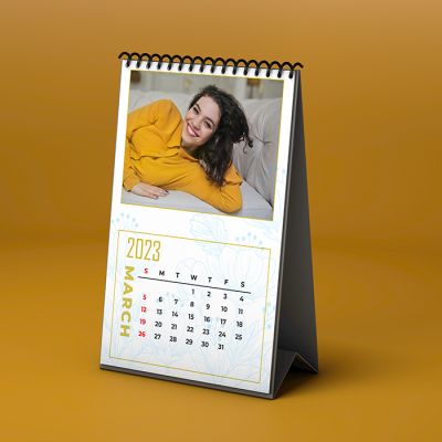 Personalized New Year Calendar in Yellow