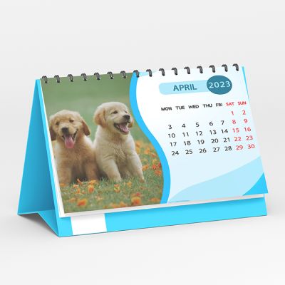 Personalized New Year Calendar in Turquoise