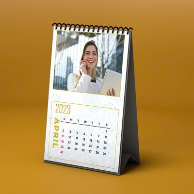 Personalized New Year Calendar in Yellow
