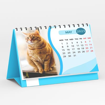 Personalized New Year Calendar in Turquoise