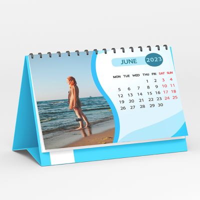 Personalized New Year Calendar in Turquoise