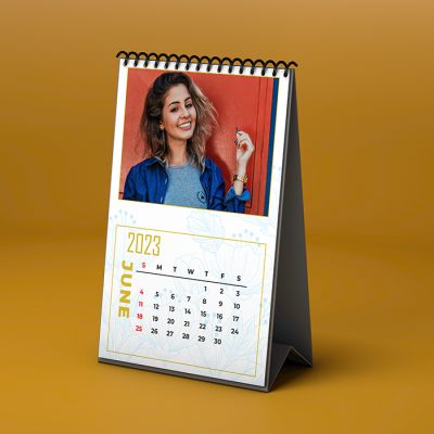 Personalized New Year Calendar in Yellow