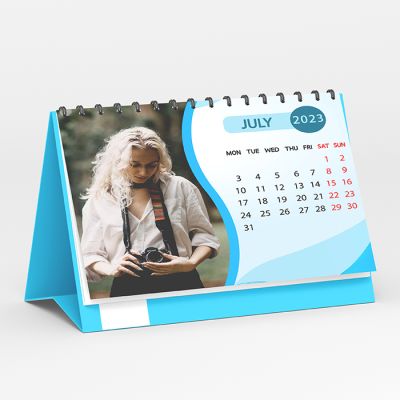 Personalized New Year Calendar in Turquoise