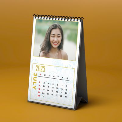 Personalized New Year Calendar in Yellow