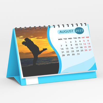 Personalized New Year Calendar in Turquoise