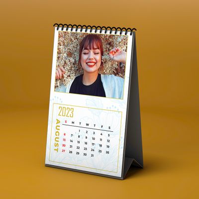 Personalized New Year Calendar in Yellow