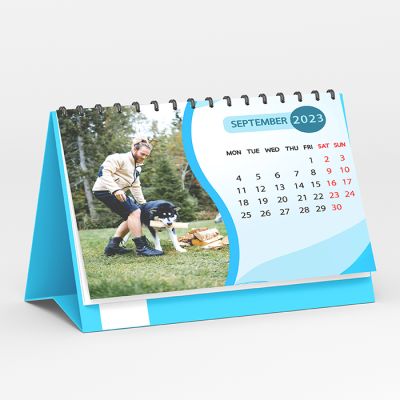 Personalized New Year Calendar in Turquoise