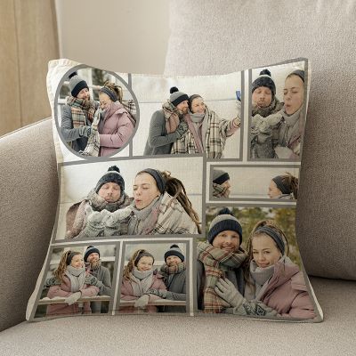 Cute Couple Personalized Satin Cushion