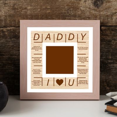 Daddy Love Personalized Wooden Photo Frame