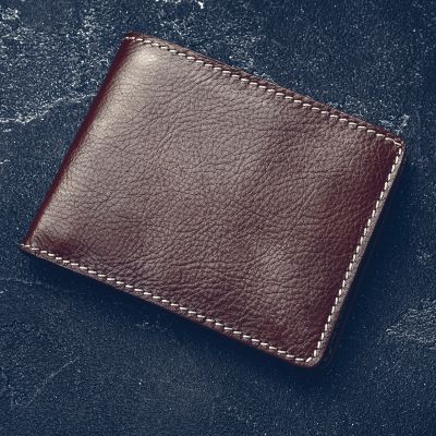 Personalized Dark Brown Leather Wallet for Men