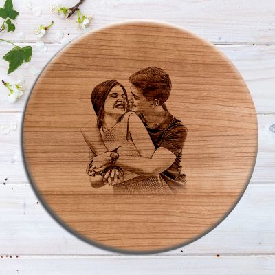 Personalized Designer Wooden Circular Name Plate