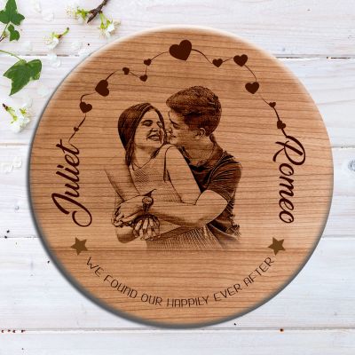 Personalized Designer Wooden Circular Name Plate