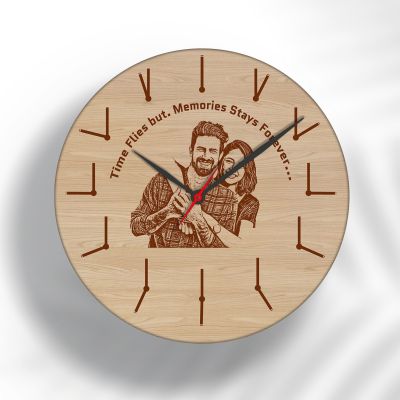 Personalized Memories Stay Forever Wooden Wall Clock
