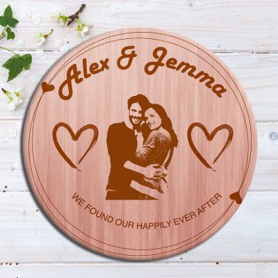 Personalized Designer Wooden Circular Name Plate