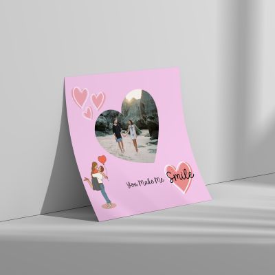 Personalized Make Me Smile Romantic Photo Frame