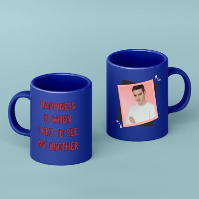 Quirky Bhai Personalized Blue Mug