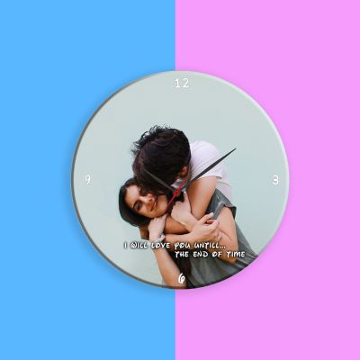 Romantic Personalized Photo Wall Clock