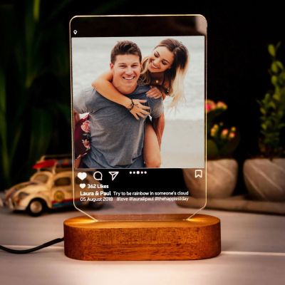 Social Post Themed Personalized LED Photo Frame
