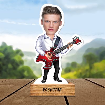 Personalized Rockstar Caricature for Boys Man