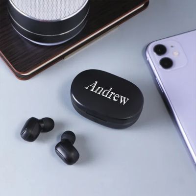 Wireless Bluetooth Ear Pods In Personalized Case