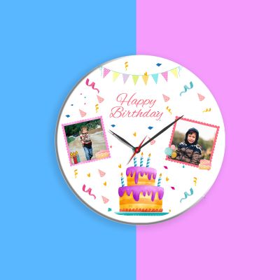 Birthday Themed Personalized Wall Clock