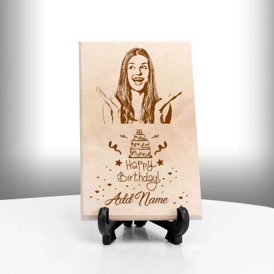 Happy Birthday Personalized Wooden Photo Frame