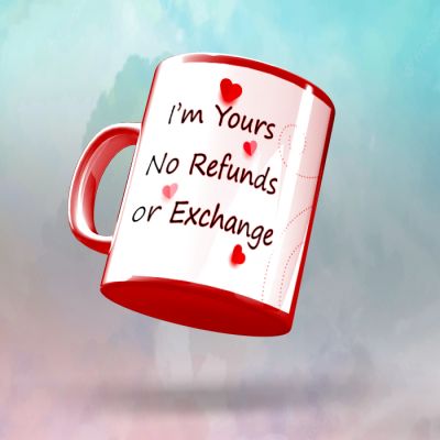 I'm Yours Personalized Red Ceramic Mug