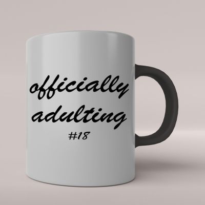 Officially Adulting Personalized Silver Mug
