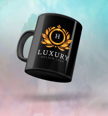 Personalized Monogram Black Mug