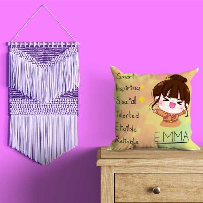 Personalized Satin Cushion for Sister