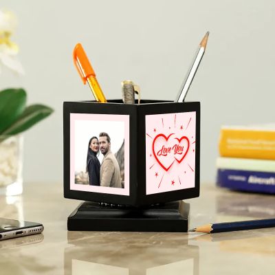Personalized Rotating Pen Stand