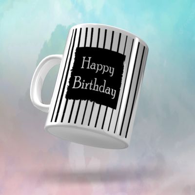 Strokes & Lines Personalized Birthday Mug