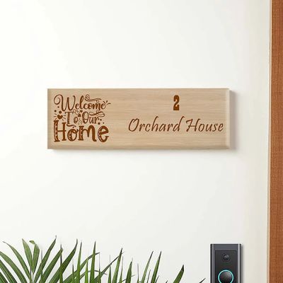 Welcome Home Personalized Name Plate