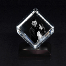 Personalised 3D Crystal Cube for New Year Sale India