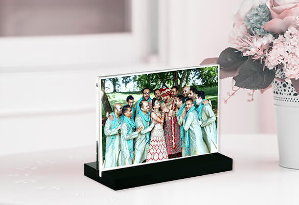 Acrylic Photo Block with an Acrylic Stand