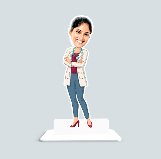 Transcend Love With Customised Caricature Photo Stand
