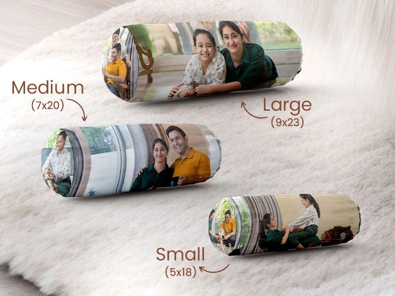 Custom Bolster Pillow with Photos in 24hrs CanvasChamp