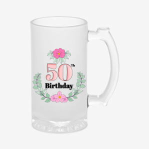 Personalised 50th birthday beer mug india