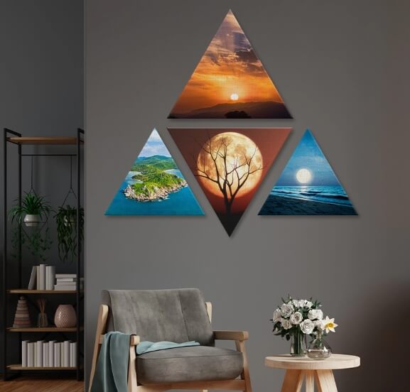 Custom Triangle Canvas Prints Custom Triangle Canvas Prints
