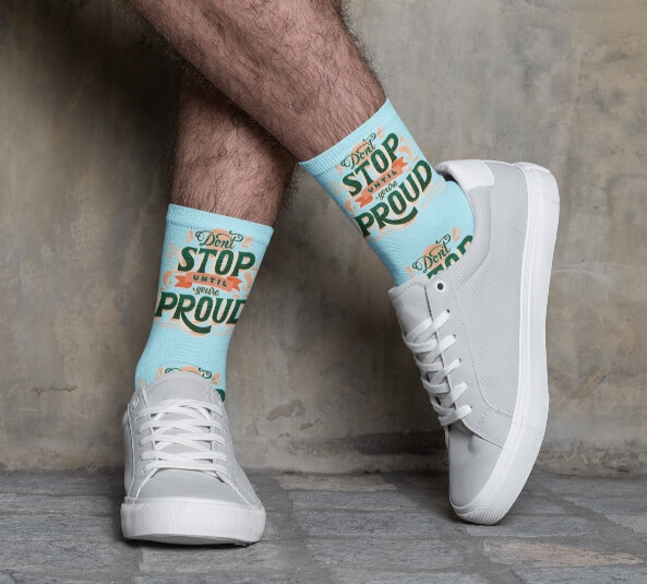 Custom Photo on Socks